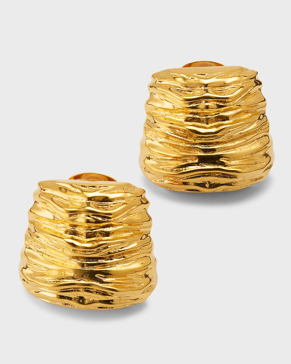 Moon Nugget Clip-On Earrings
